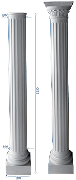 decorative plaster column